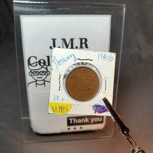 Error 1940/0 Norway 5 Øre KM# 368